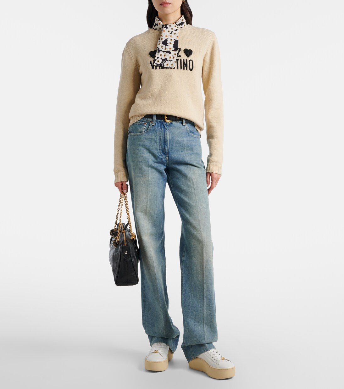 Plateau-Sneakers Royco 55 aus Leder | Valentino Garavani