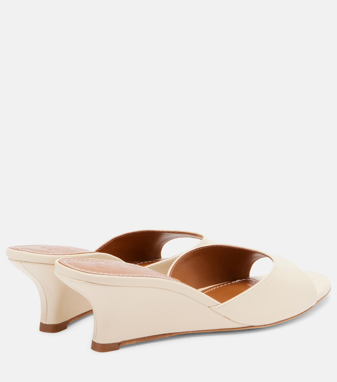 Brigitte leather wedge mules | Staud