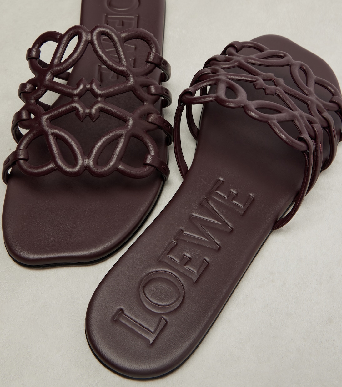 Petal Anagram leather slides | Loewe