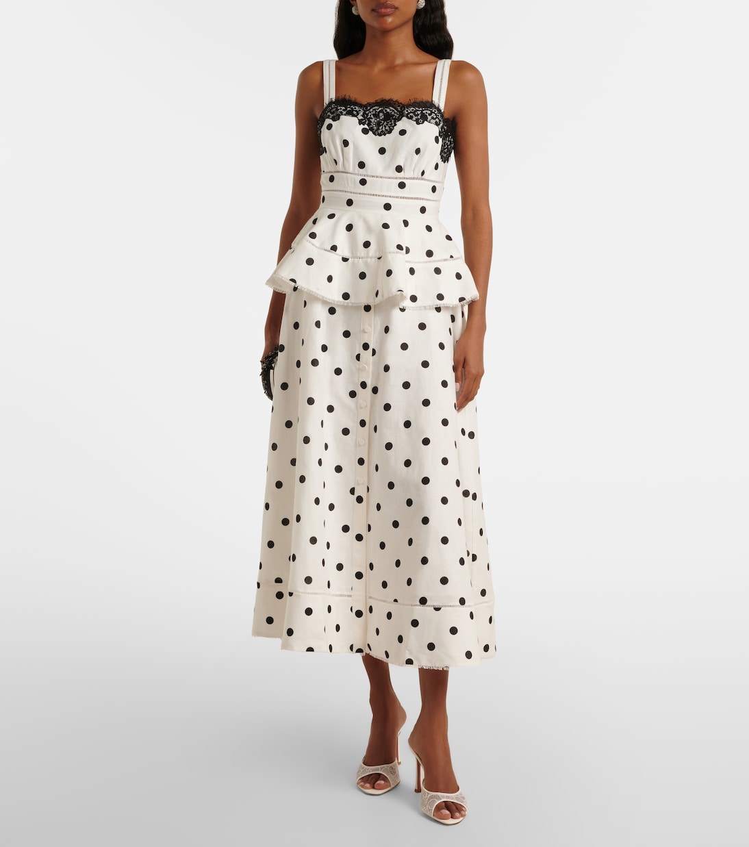 Alexa polka-dot mules | Amina Muaddi