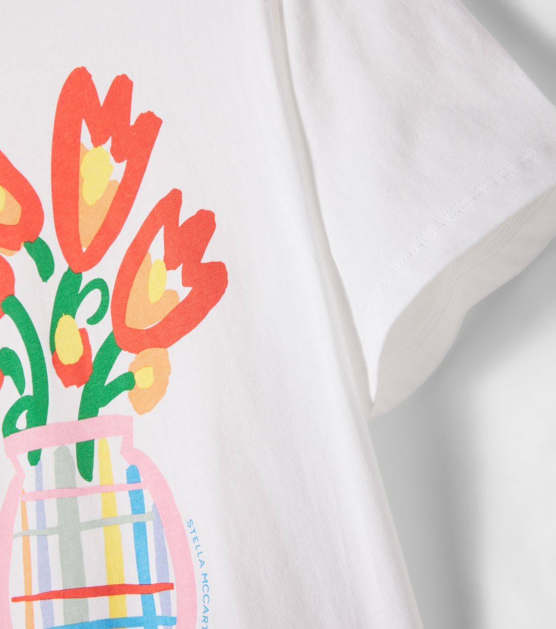 T-shirt in jersey di cotone con stampa | Stella McCartney Kids
