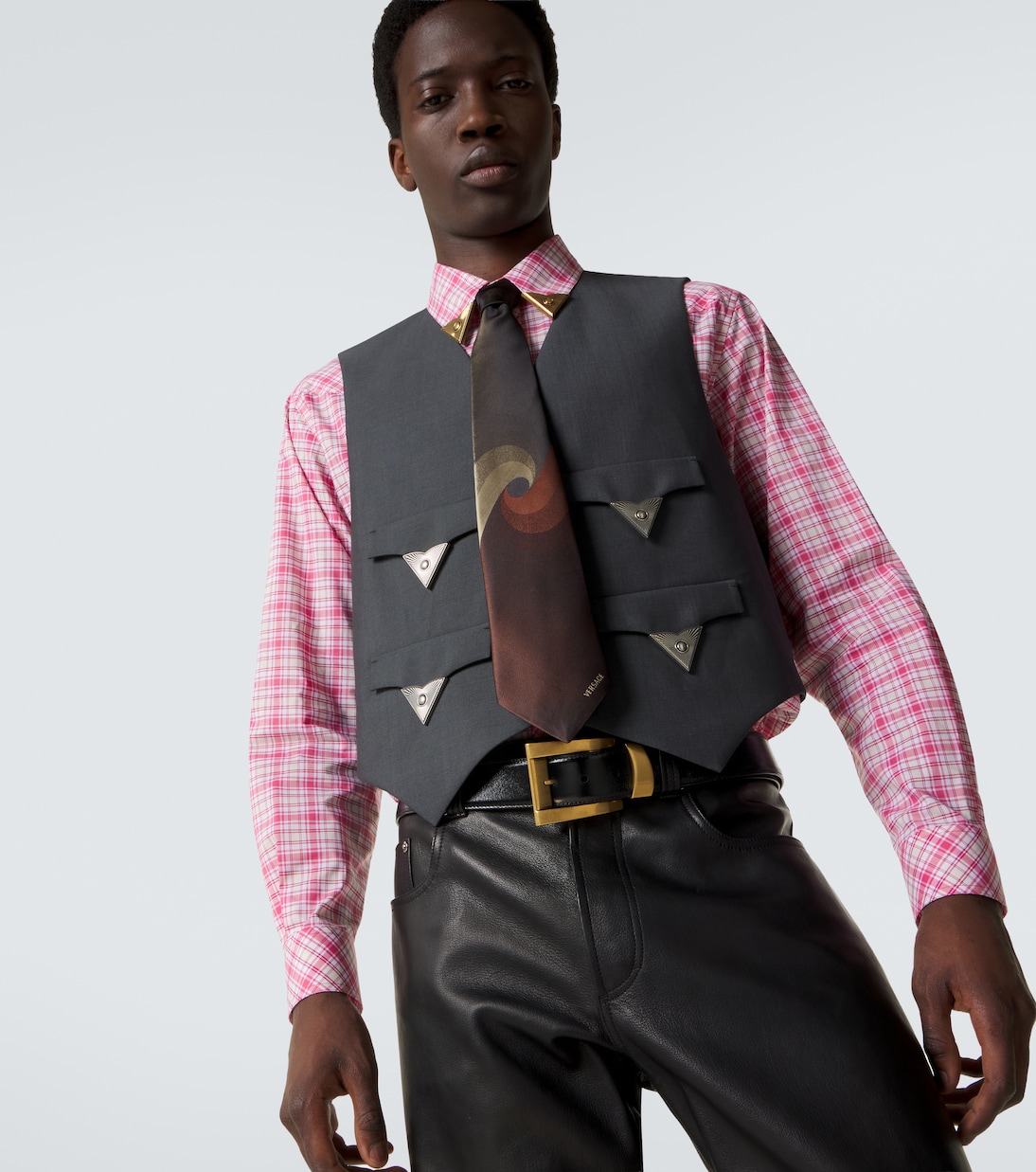 Silk jacquard tie | Versace