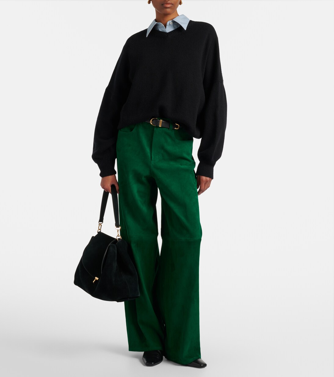 Pantalon ample Mytheo en daim | Stouls