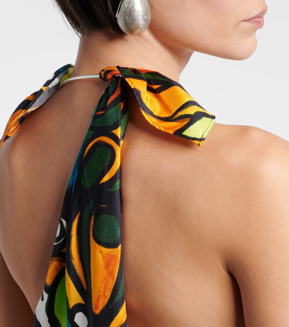 Printed draped silk top | Christopher Esber
