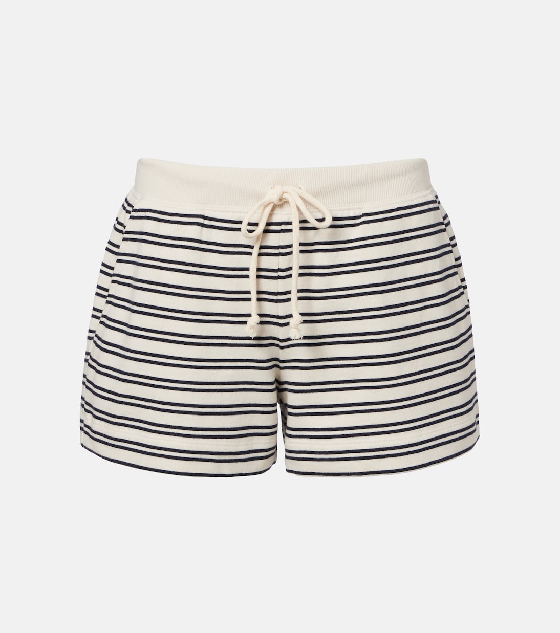 Amy striped cotton jersey shorts | Velvet