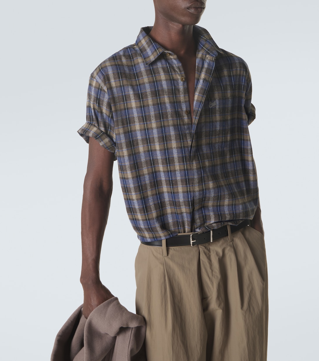 Checked cotton-blend shirt | ERL