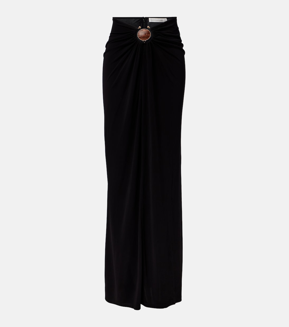 Embellished gathered jersey maxi skirt | Christopher Esber