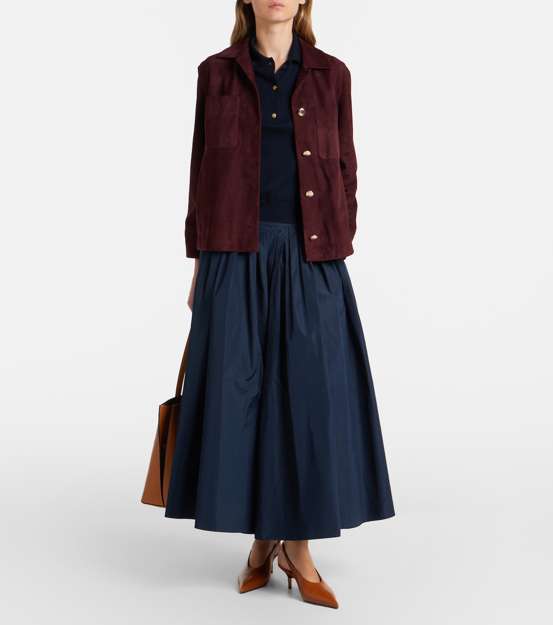 Pleated taffeta midi skirt | 'S Max Mara