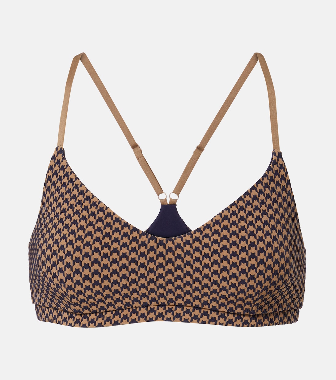 Zoe houndstooth sports bra | The Upside