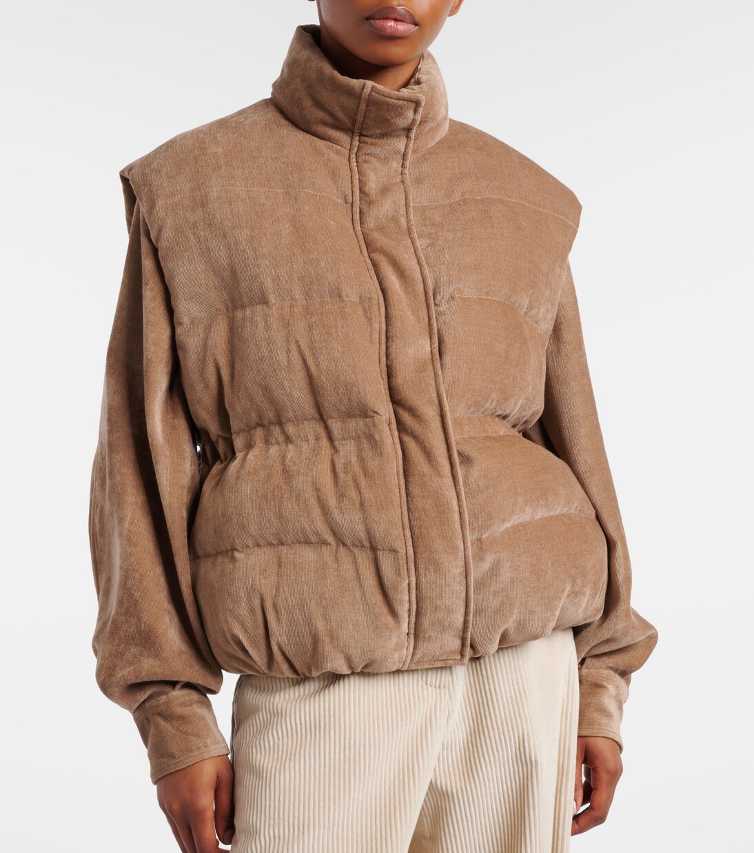 Monili corduroy down vest | Brunello Cucinelli