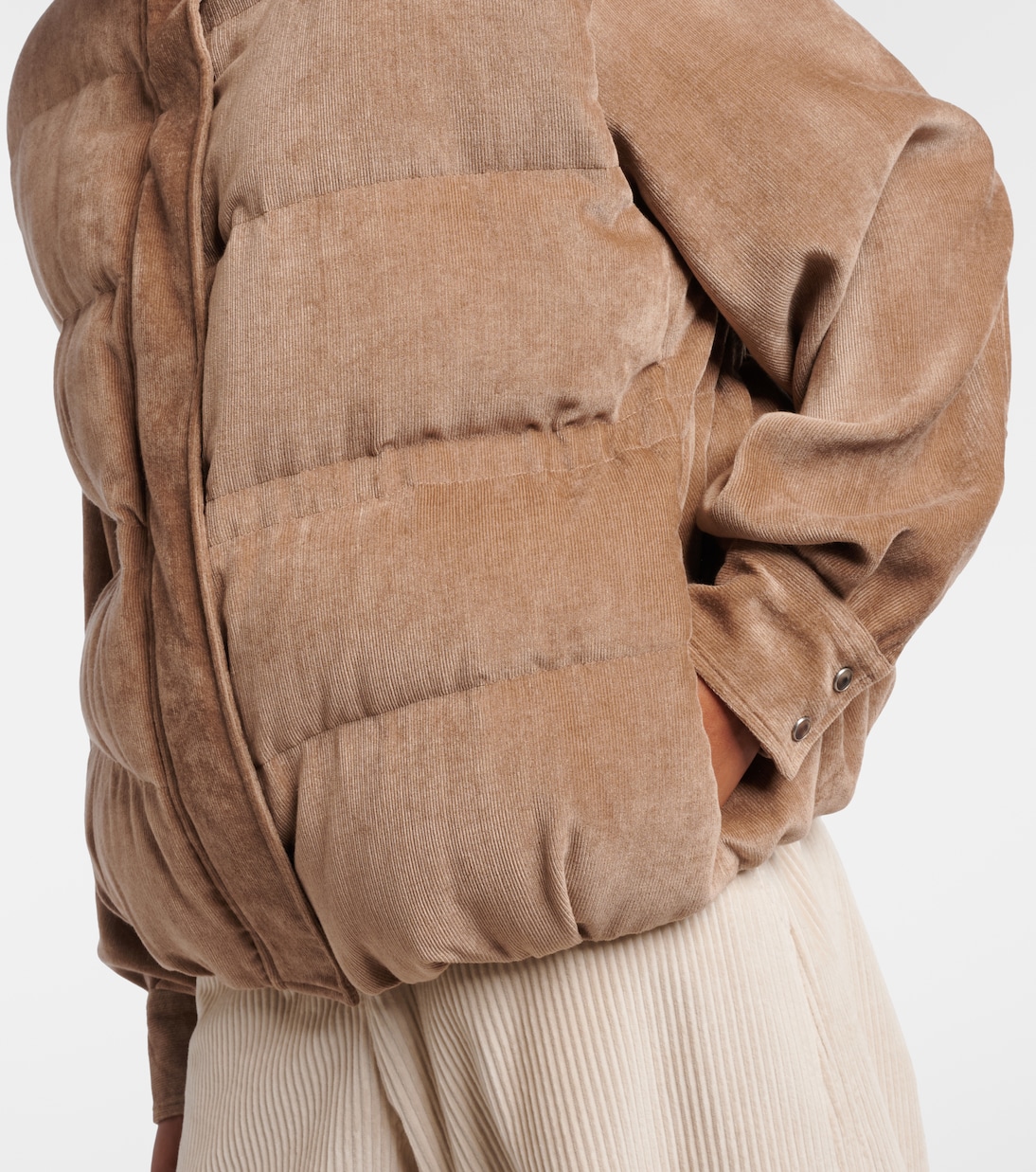 Monili corduroy down vest | Brunello Cucinelli