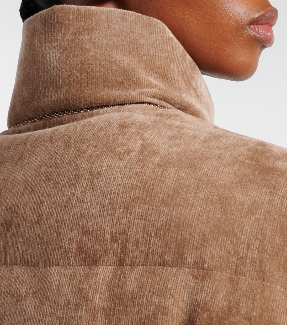 Monili corduroy down vest | Brunello Cucinelli