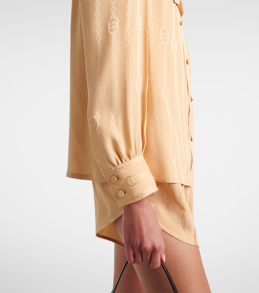 Camisa de jacquard de seda con GG | Gucci