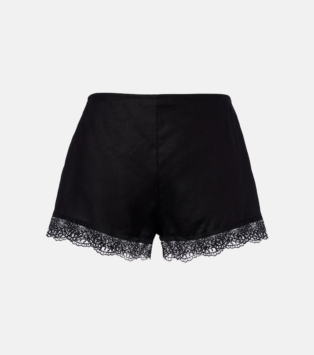 Von lace-trimmed linen shorts | Staud