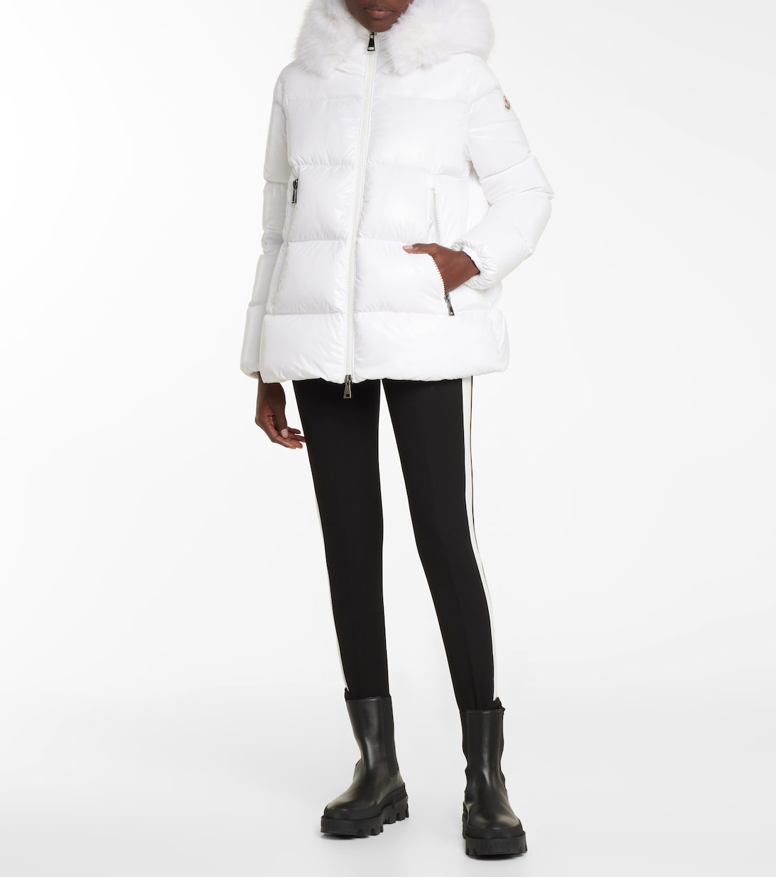 Mid-rise jersey stirrup leggings | Moncler