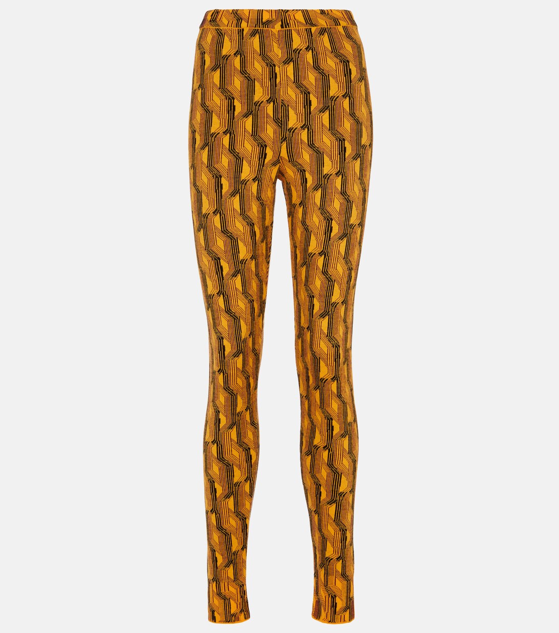 Jacquard wool-blend leggings | Prada