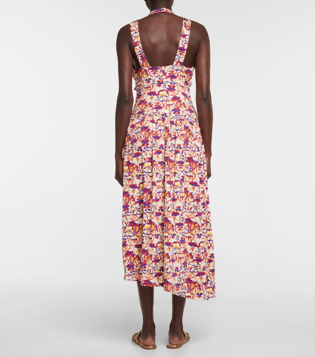 Robe midi à fleurs | Rabanne