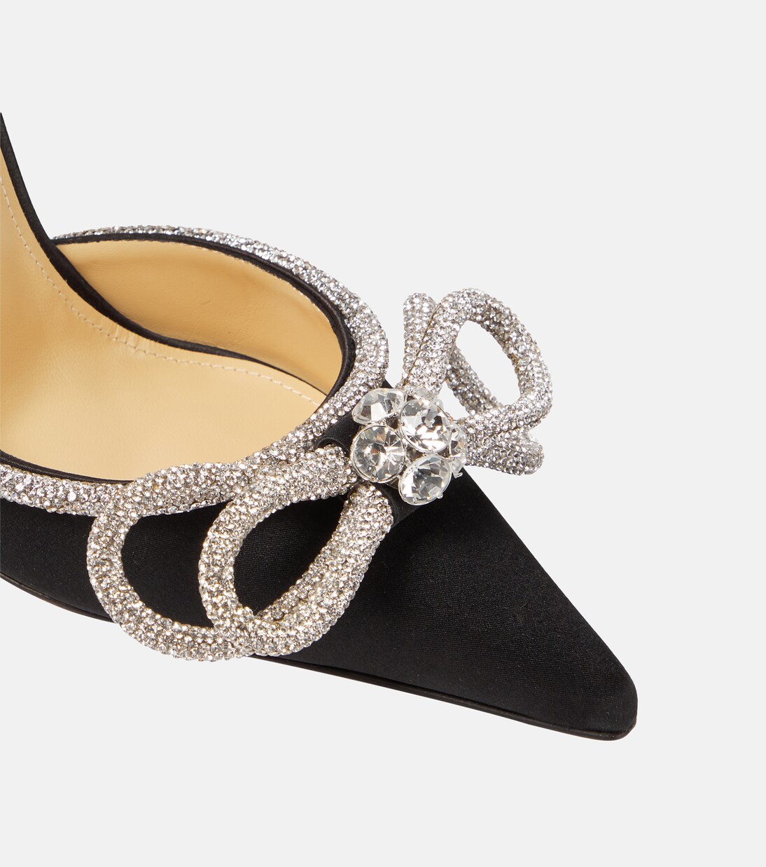 حذاء من الحرير الساتان بتزيين Double Bow | Mach & Mach