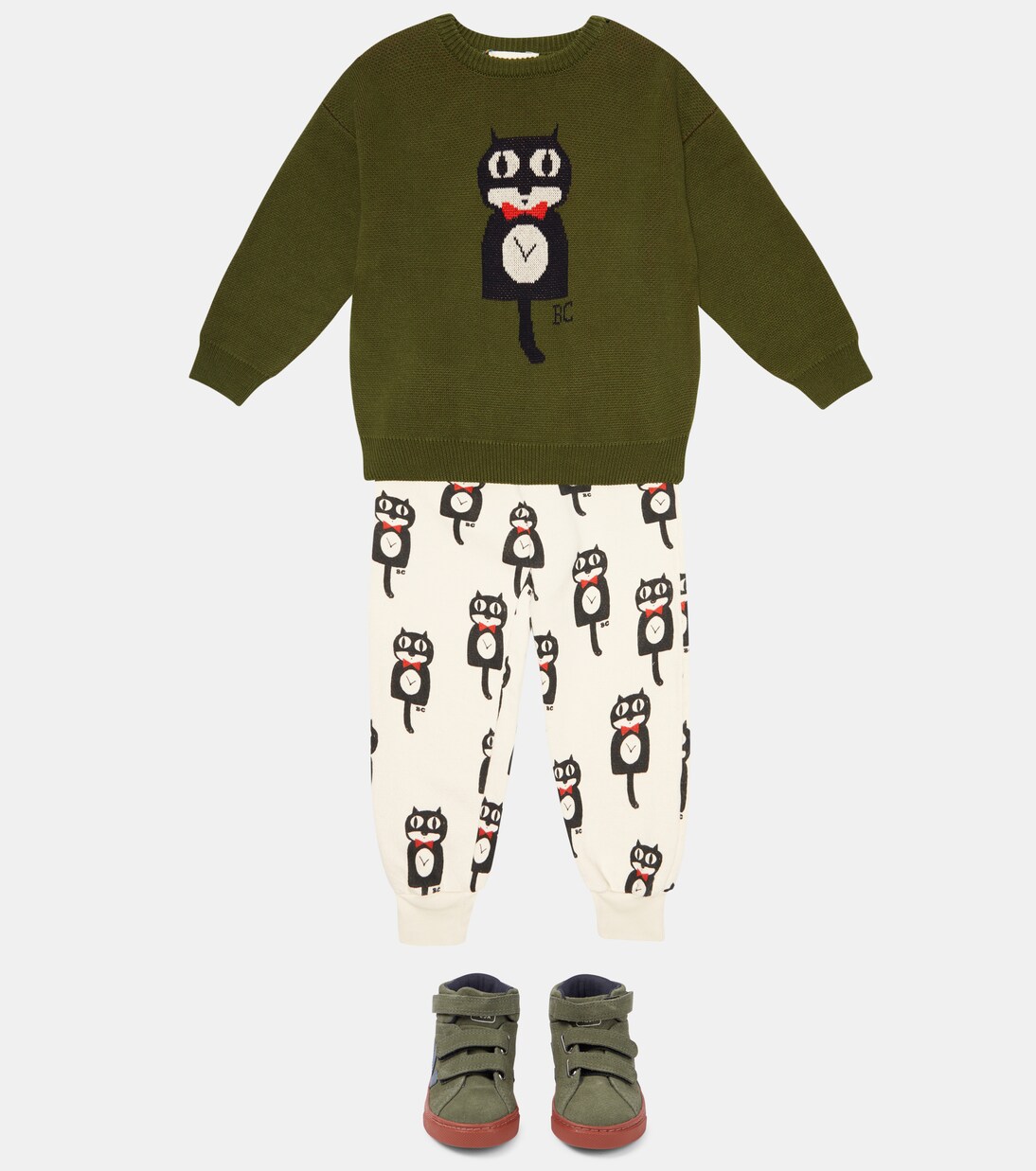 Intarsia cotton sweater | Bobo Choses