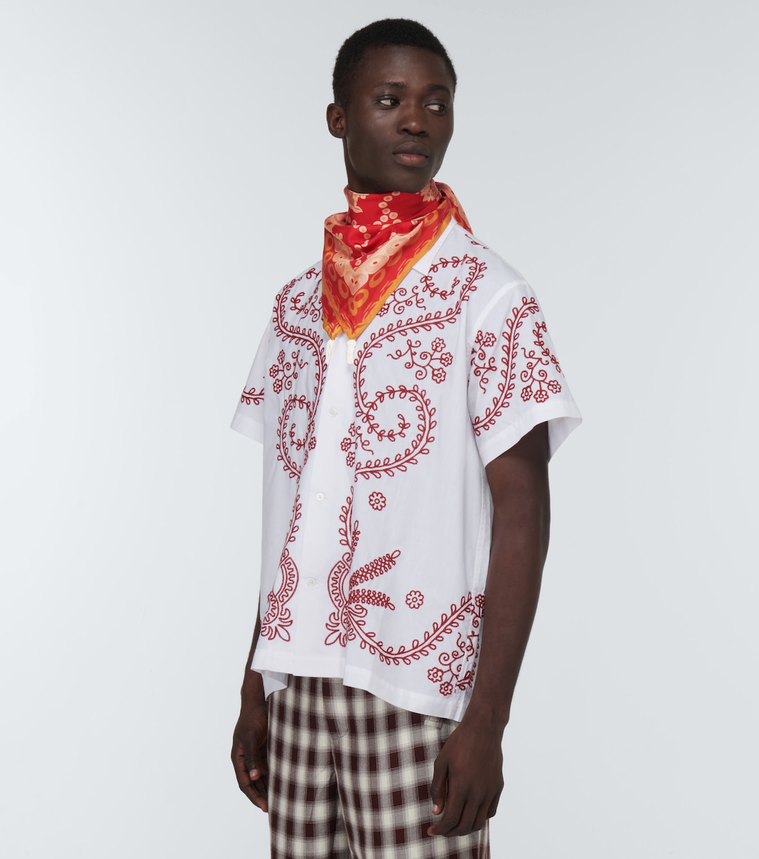 Coral Bells printed silk bandana | Bode