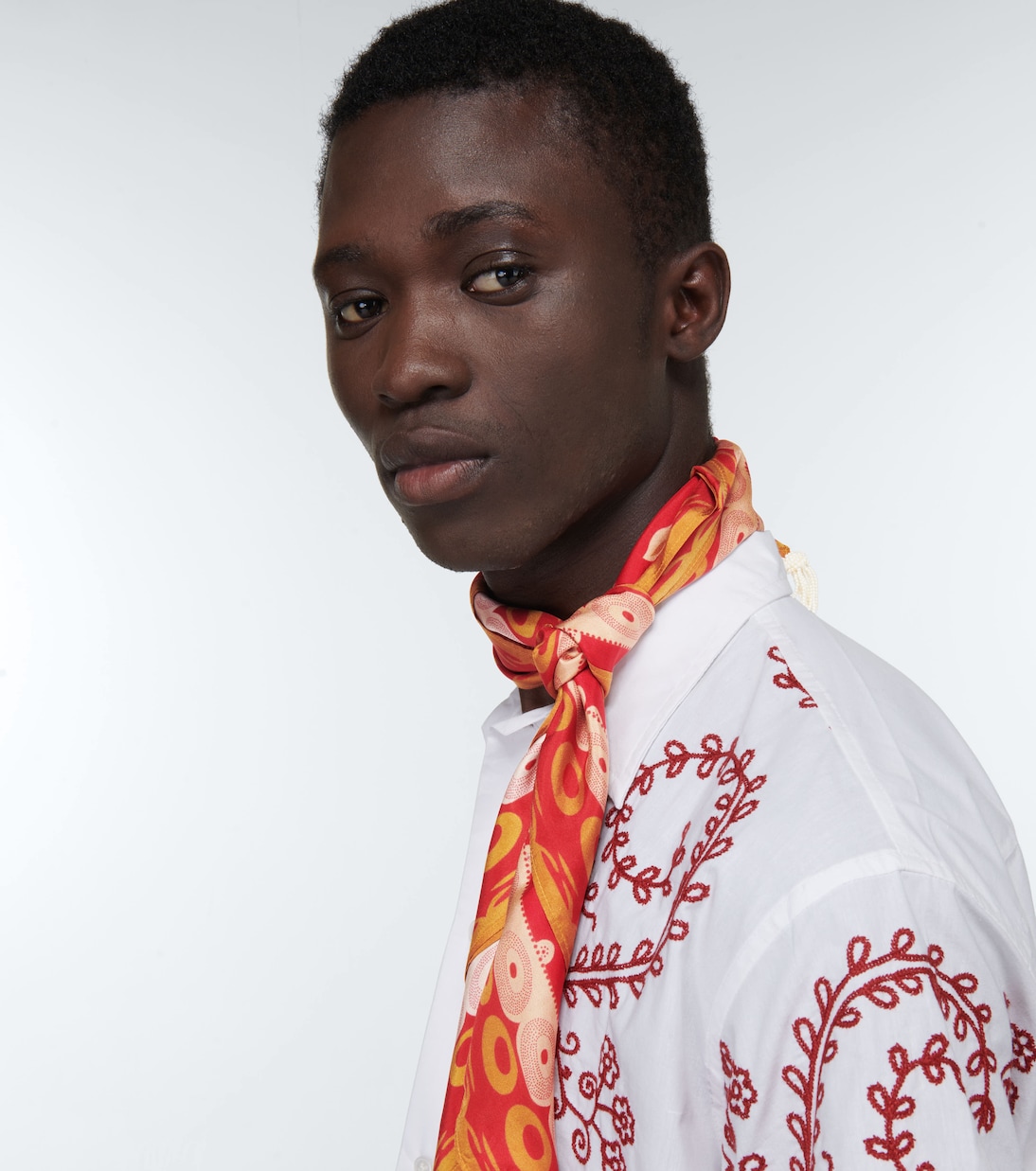 Coral Bells printed silk bandana | Bode