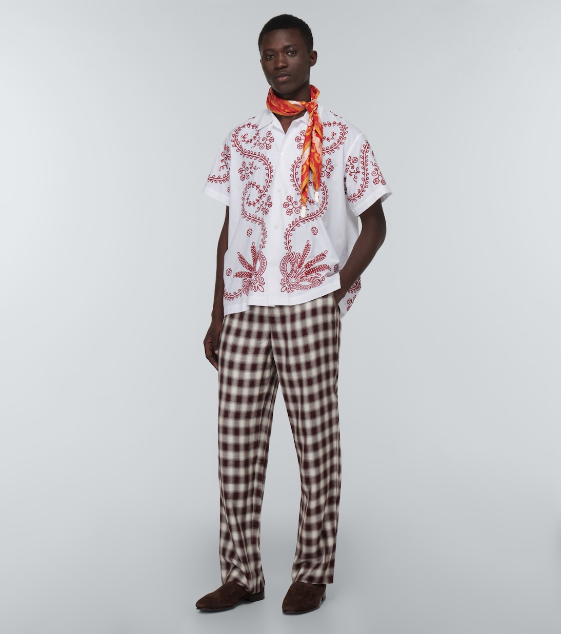 Coral Bells printed silk bandana | Bode