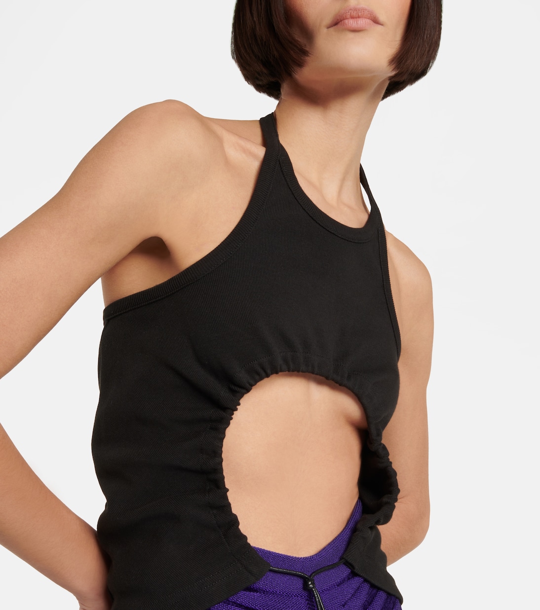 Halter neck ruched cotton top | Alaïa