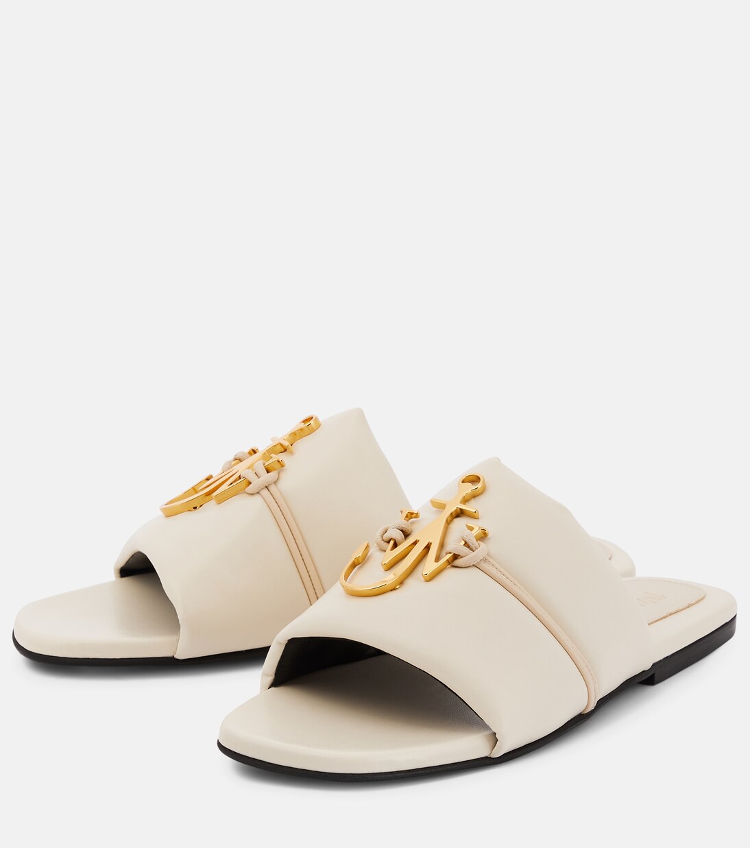 Anchor leather slides | JW Anderson