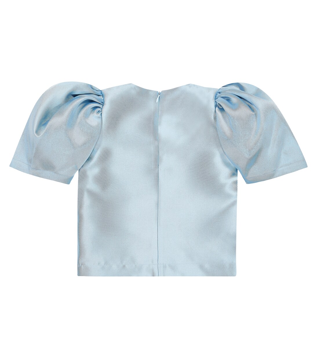 Puff-sleeve satin top | Caroline Bosmans