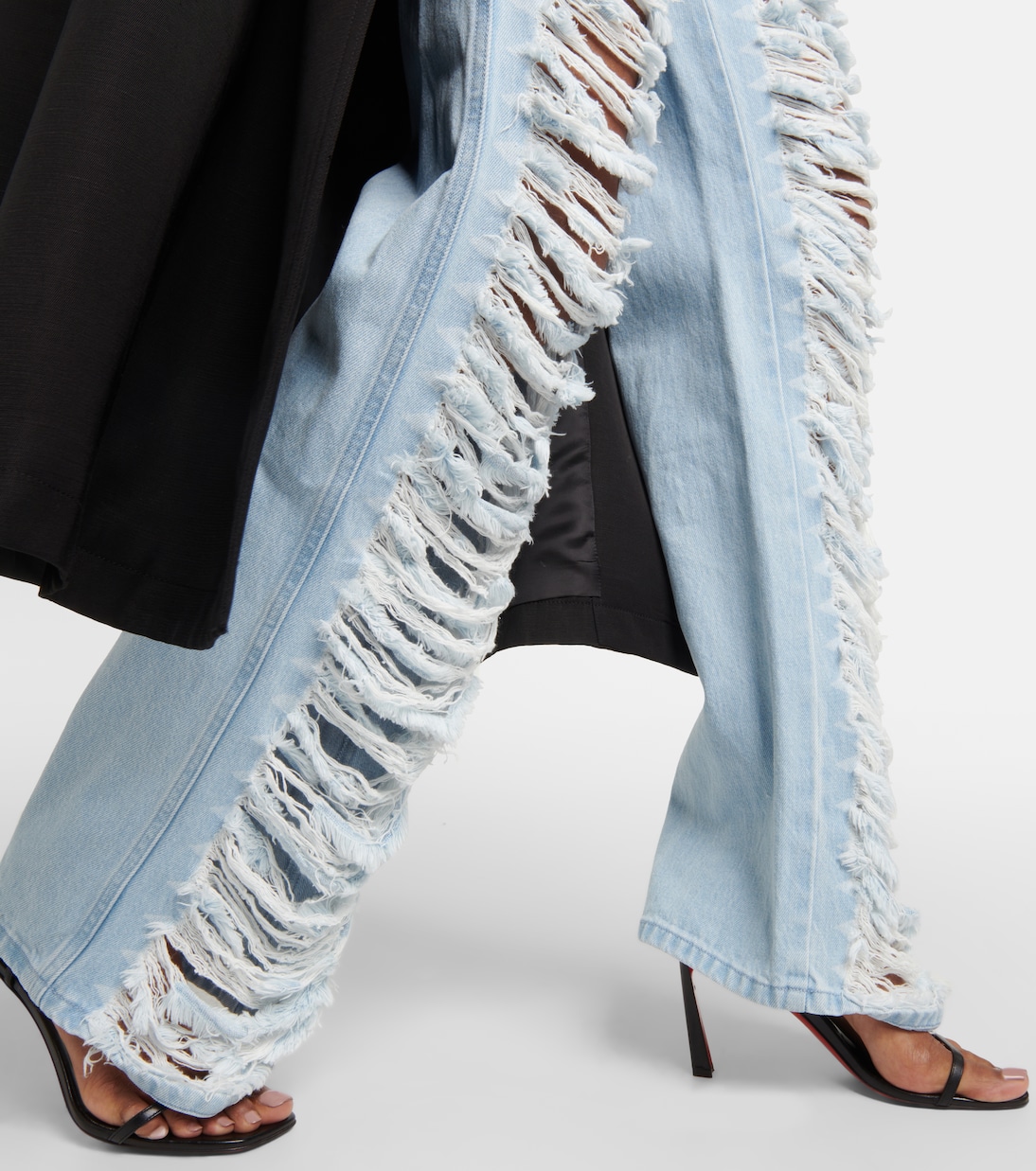Distressed low-rise wide-leg jeans | Dion Lee
