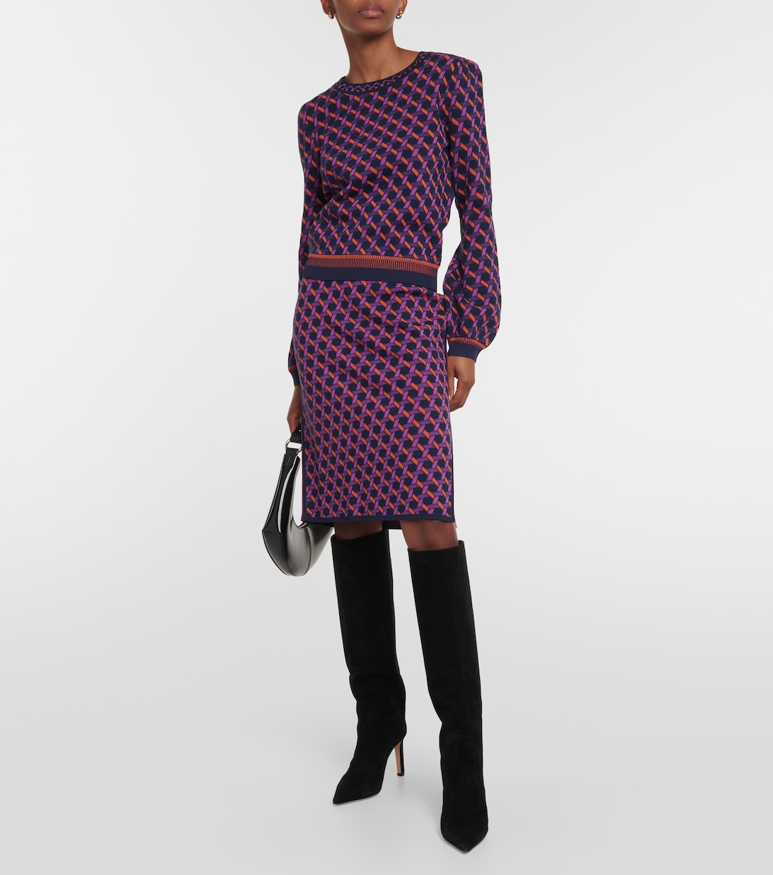 Hazel jacquard midi skirt | Diane von Furstenberg