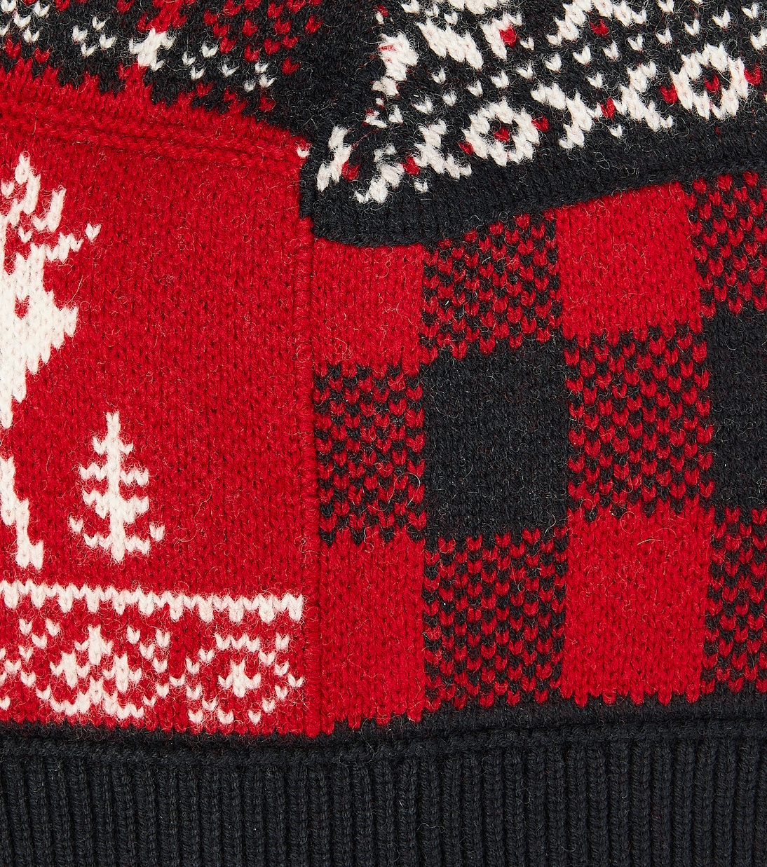 Patchwork wool and cotton-blend beanie | Polo Ralph Lauren Kids