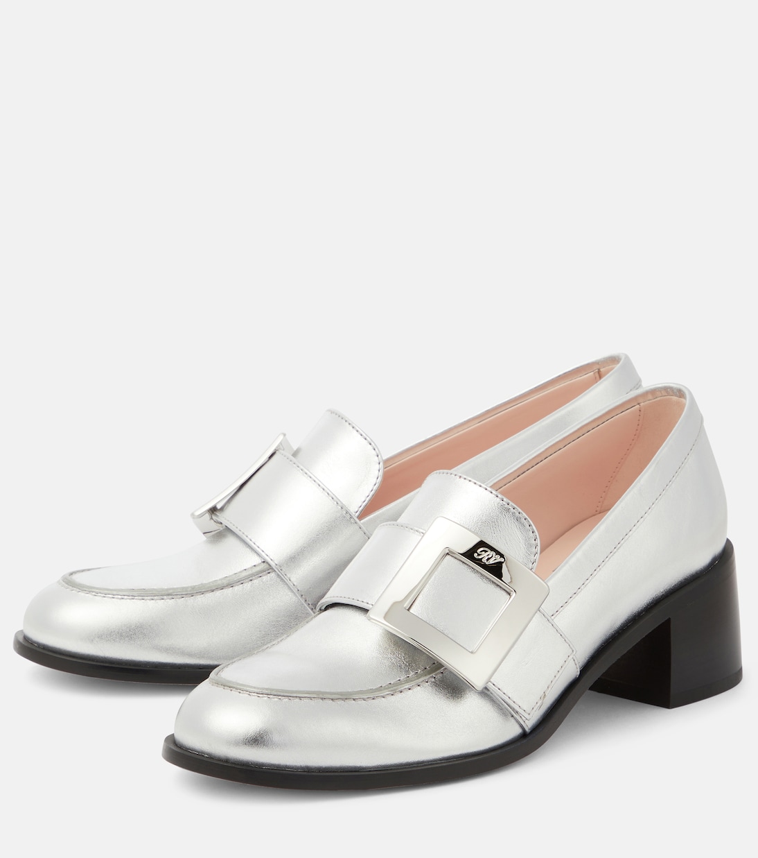Loafers Viv' Rangers aus Metallic-Leder | Roger Vivier