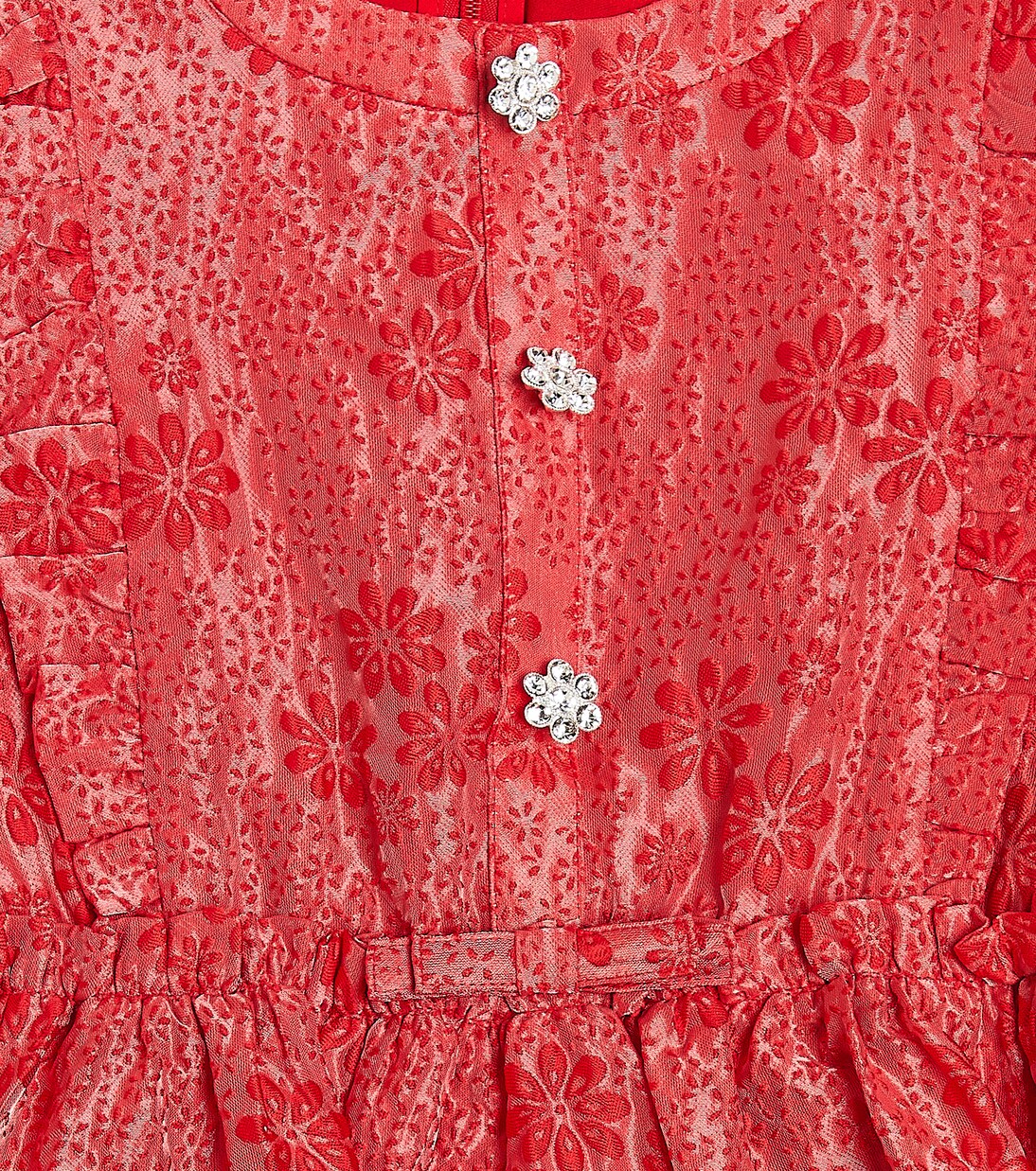 Robe en jacquard de coton à fleurs | Self-Portrait Kids