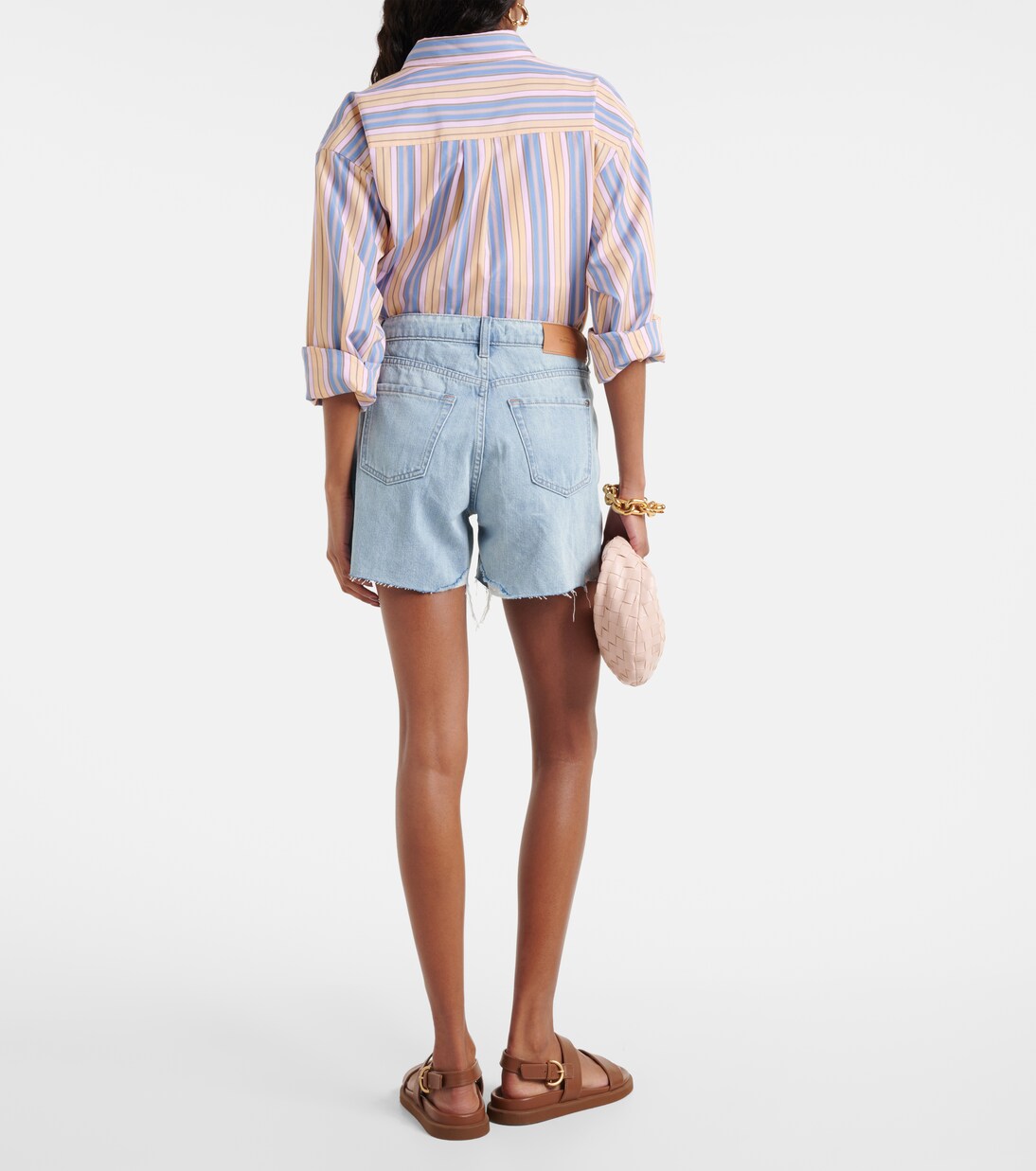 Monroe high-rise denim shorts | 7 For All Mankind