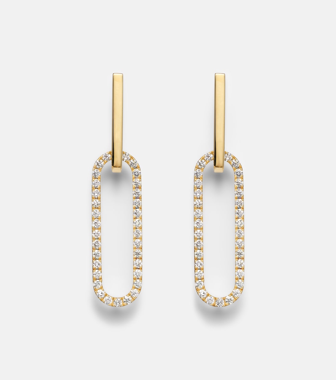 Ohrringe Link aus 18kt Gelbgold (750/1000) mit Diamanten | Bucherer Fine Jewellery