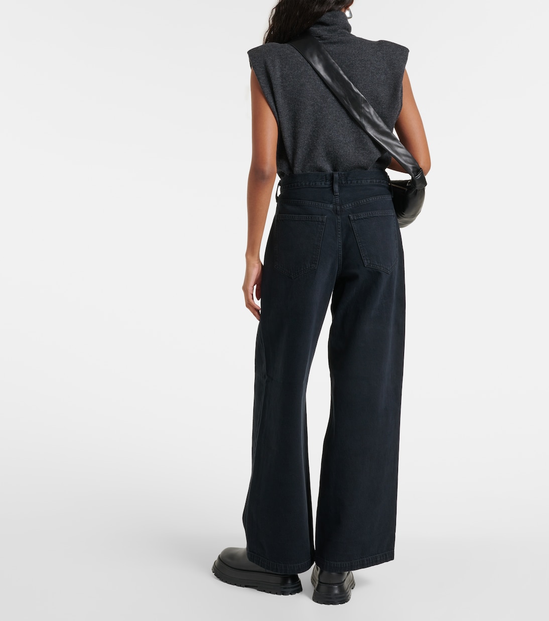 Low-Rise Wide-Leg Jeans Ellis | Agolde