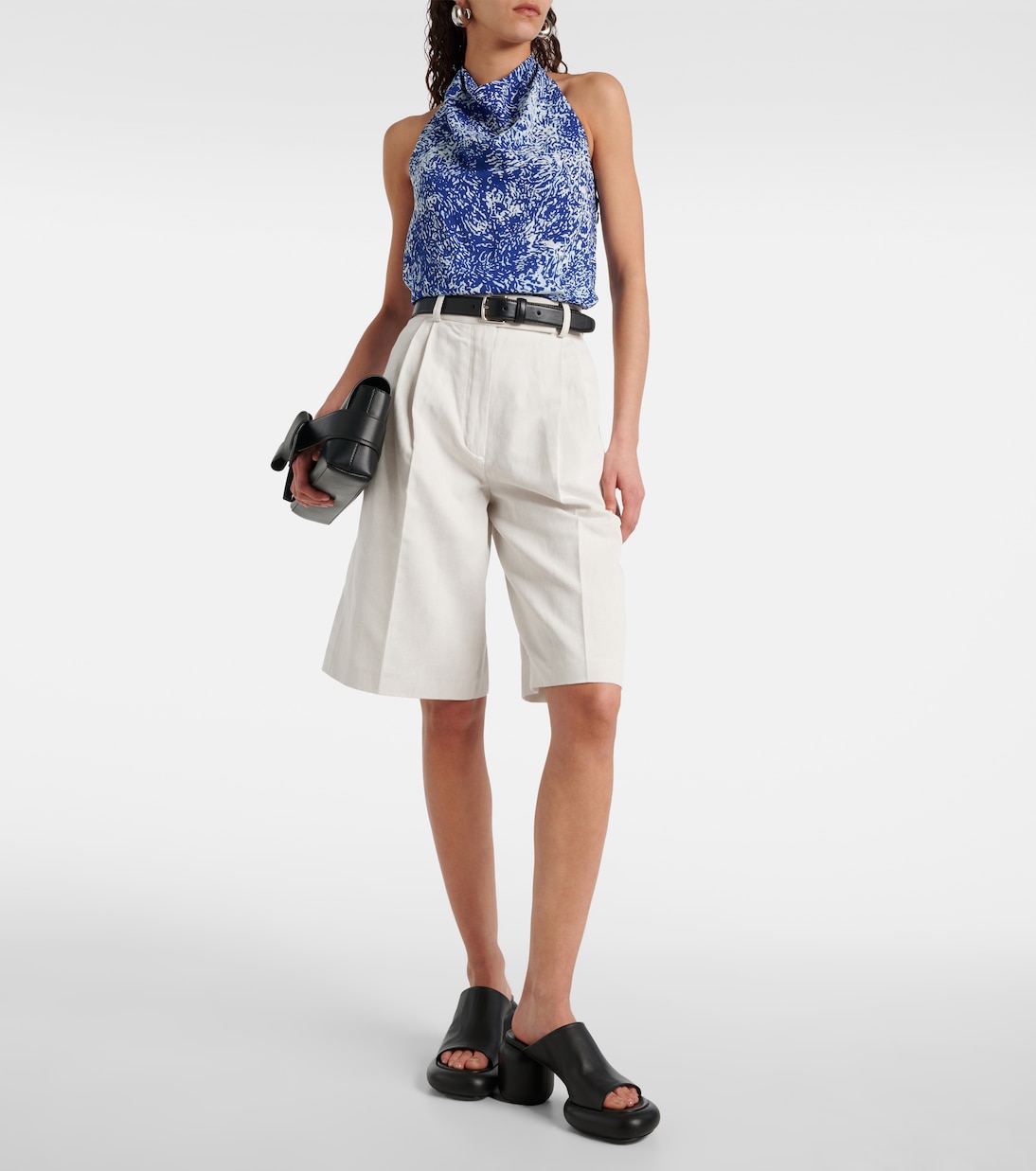 Jenny cotton and linen Bermuda shorts | Proenza Schouler