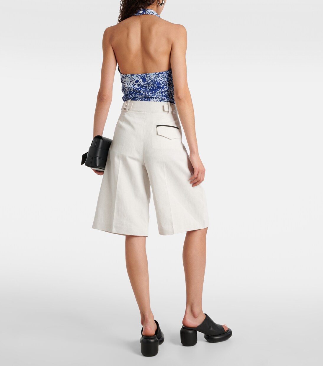 Jenny cotton and linen Bermuda shorts | Proenza Schouler