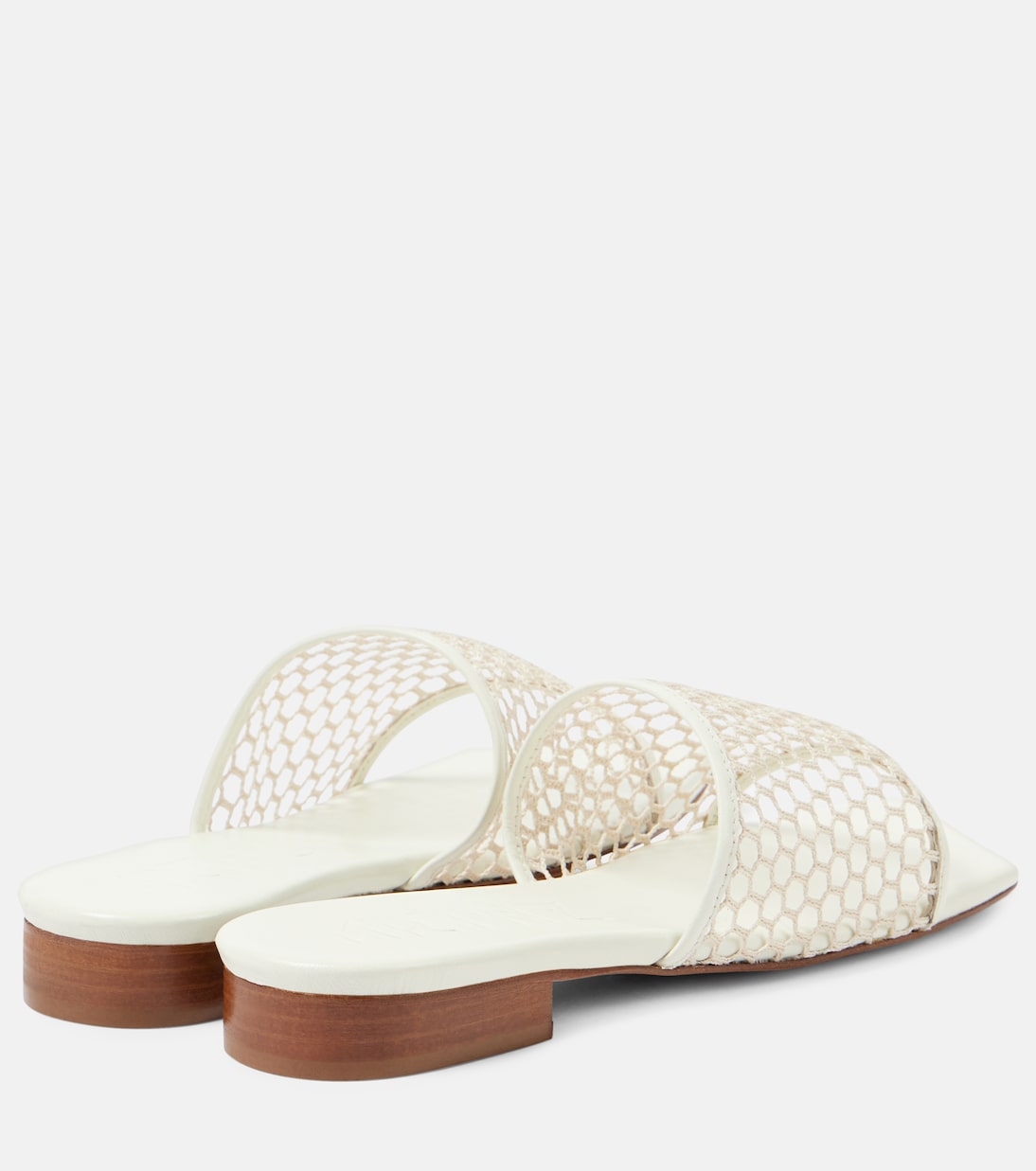 Chica leather-trimmed mesh slides | Souliers Martinez