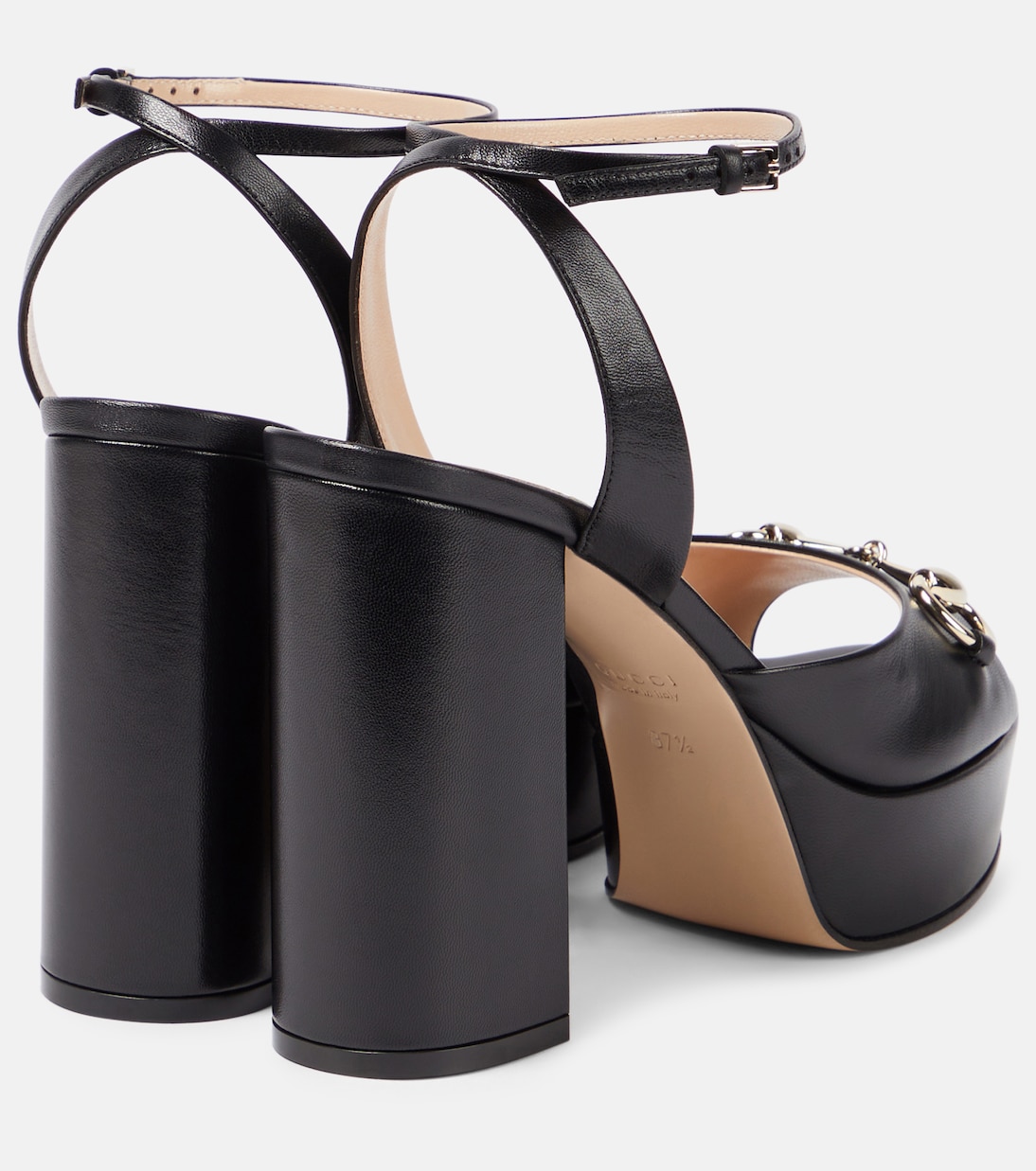 Lady Horsebit leather platform sandals | Gucci