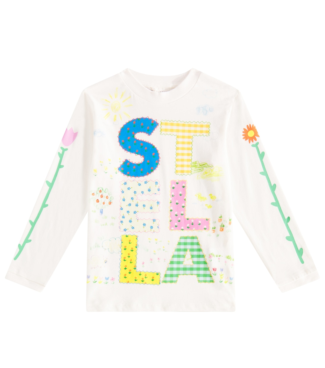 Logo cotton jersey top | Stella McCartney Kids