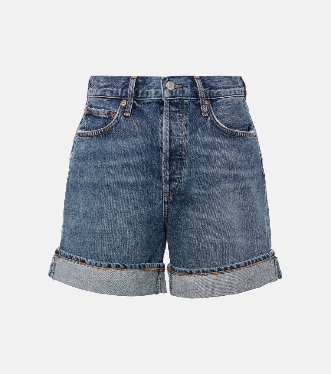 Dame high-rise denim shorts | Agolde