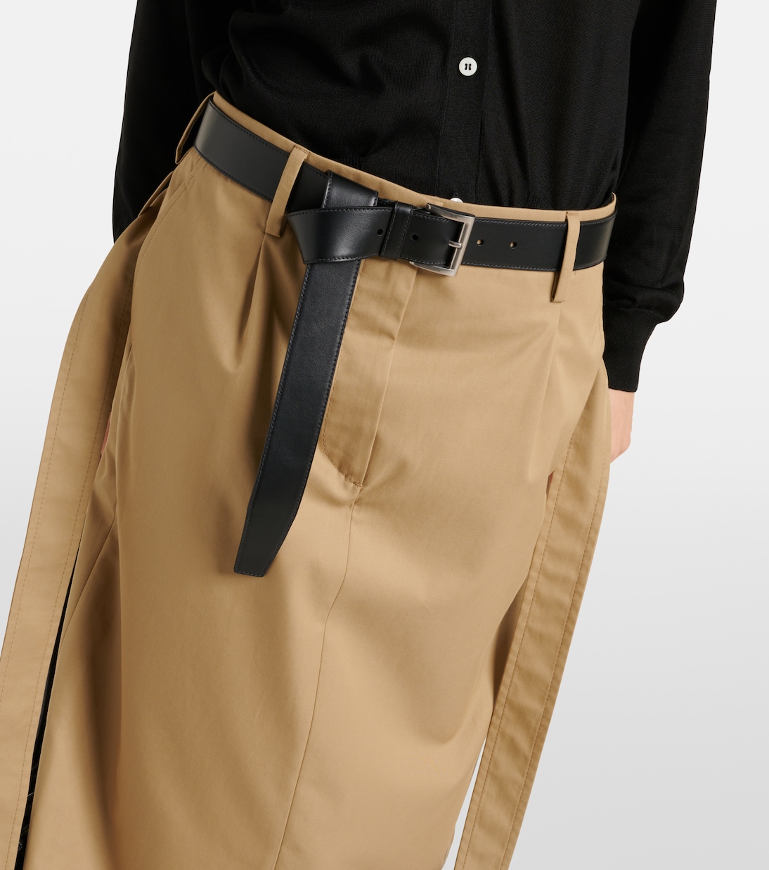 Falda tubo en sarga de algodón | Prada