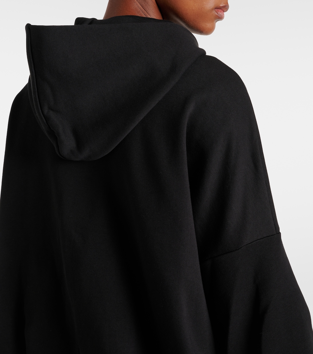 Oversized draped cotton jersey hoodie | Dries Van Noten