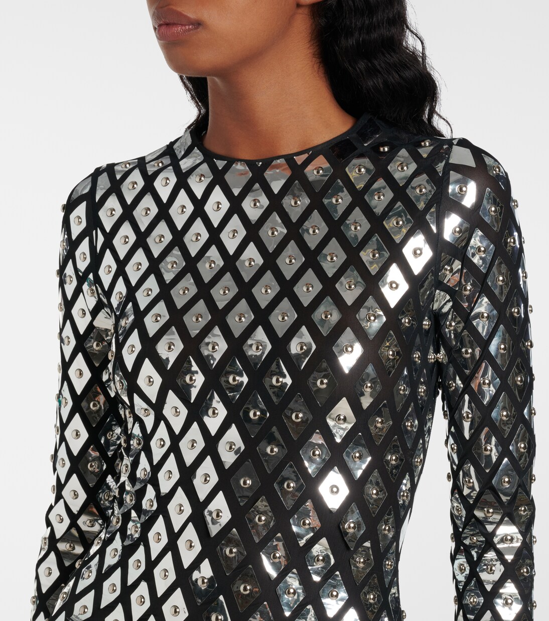 Studded jersey minidress | Rabanne