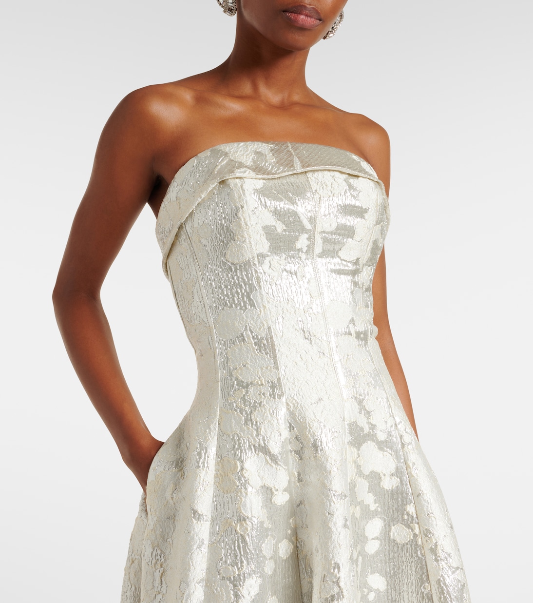 Octavia lamé jacquard corset gown | Simkhai