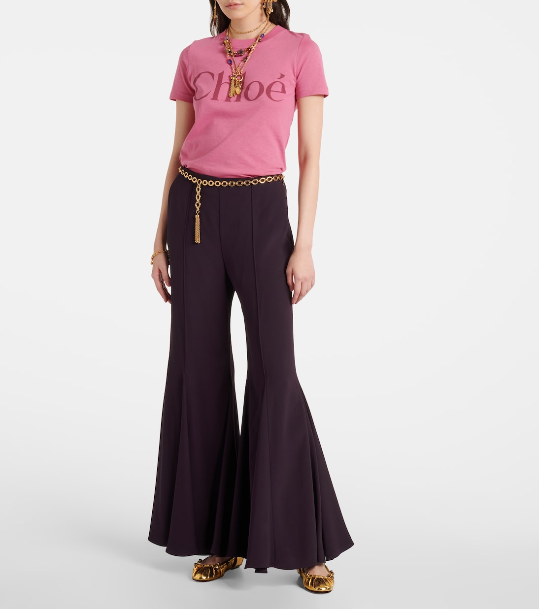 Ballerinas Luna aus Metallic-Leder | Chloé