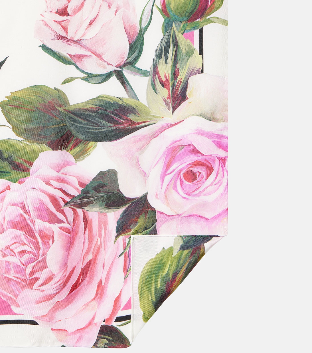 Foulard in seta con stampa floreale | Dolce&Gabbana