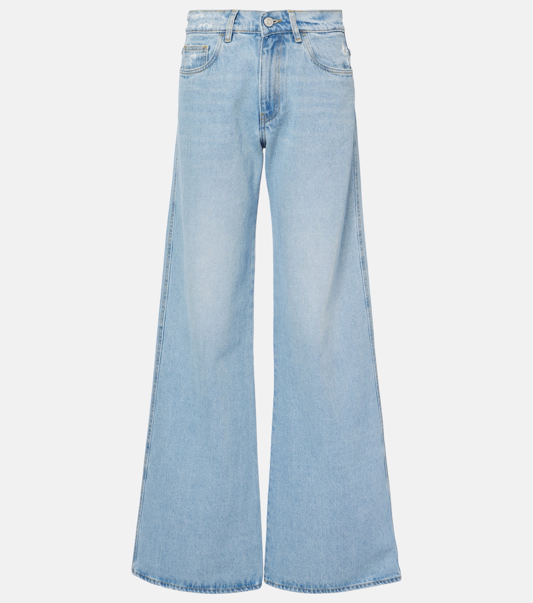 Wide-Leg Jeans mit Leder | Coperni